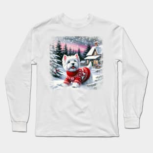 Christmas West Highland White Terrier Long Sleeve T-Shirt